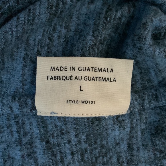 NEW MeUndies Blue Hacci Shift Short Sleeve Dress w/ Pockets Size Large - Picture 4 of 6